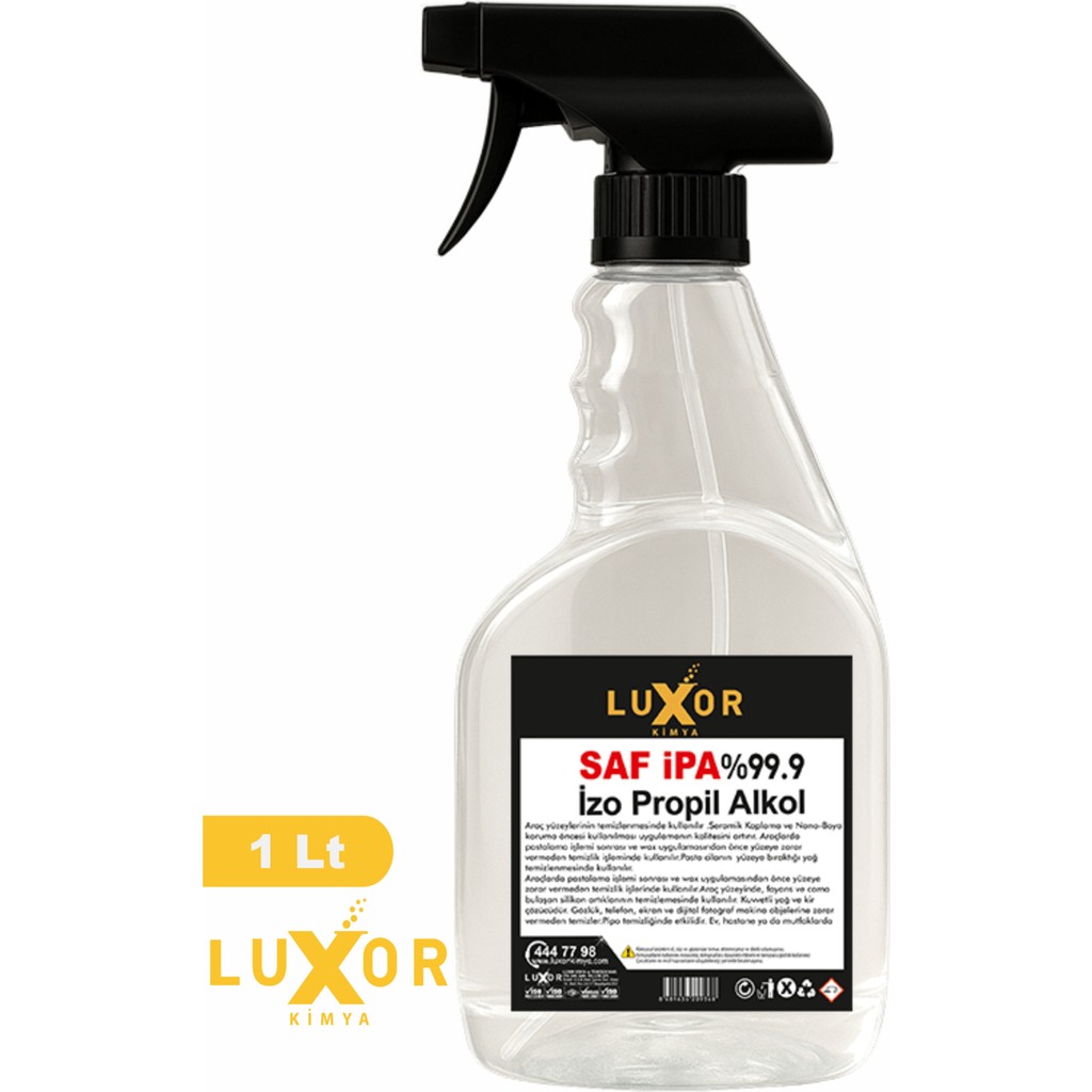 Luxor Kimya %99.9 Saf Ipa Izo Propil Sprey Başlıklı Yüzey Temizleyici 1 Lt Deterjan ve Temizlik Ürünleri Fiyatı