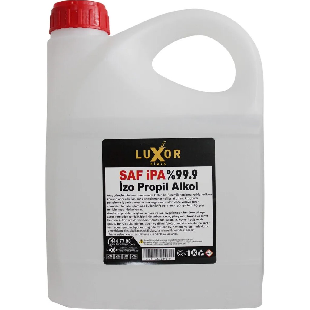 Luxor Kimya %99.9 Saf Ipa Izo Propil Yüzey Temizleyici 3 Lt Parlatıcı ve Temizleyiciler Fiyatı