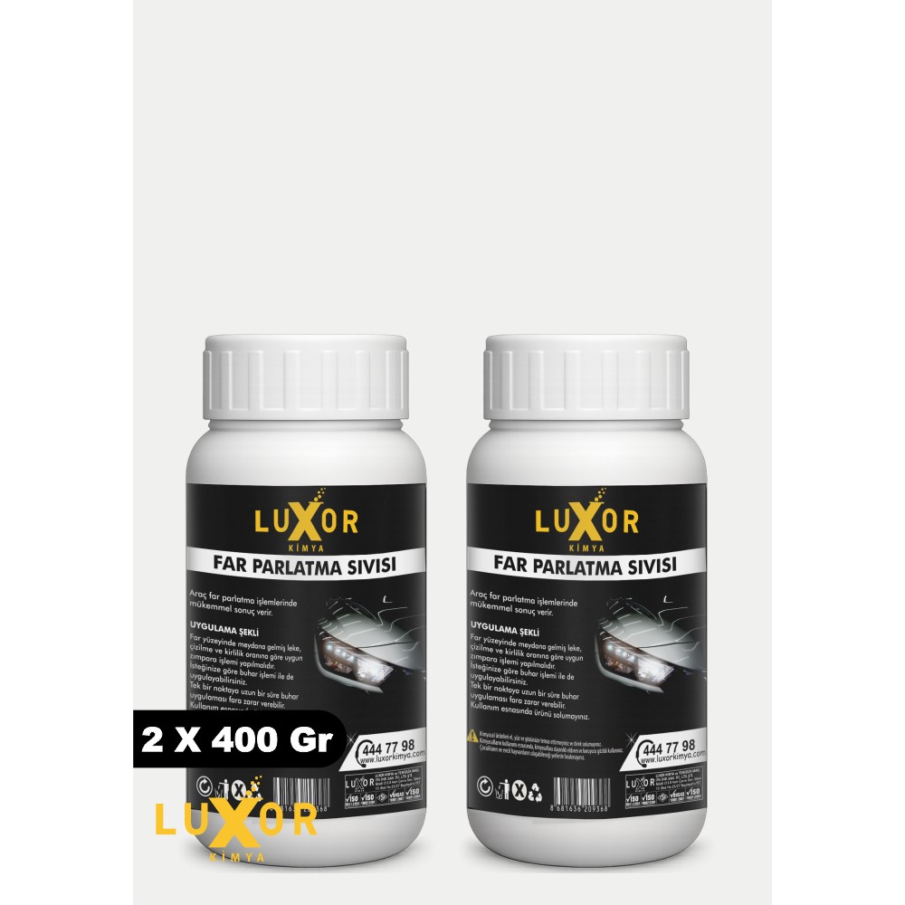 Luxor Kimya Far Temizleme 2 x 400 gr Far parlatma Far parlatıcı Buharlı Temizleme Bulaşık Yıkama Fiyatı