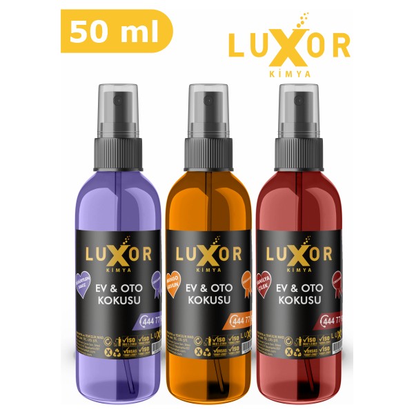 Luxor Vanilya Çilek & Böğürtlen sakız & Mango Kavun 50 ml x 3 Adet Ev ve Oto Parfümü - koku Parfümler Fiyatı