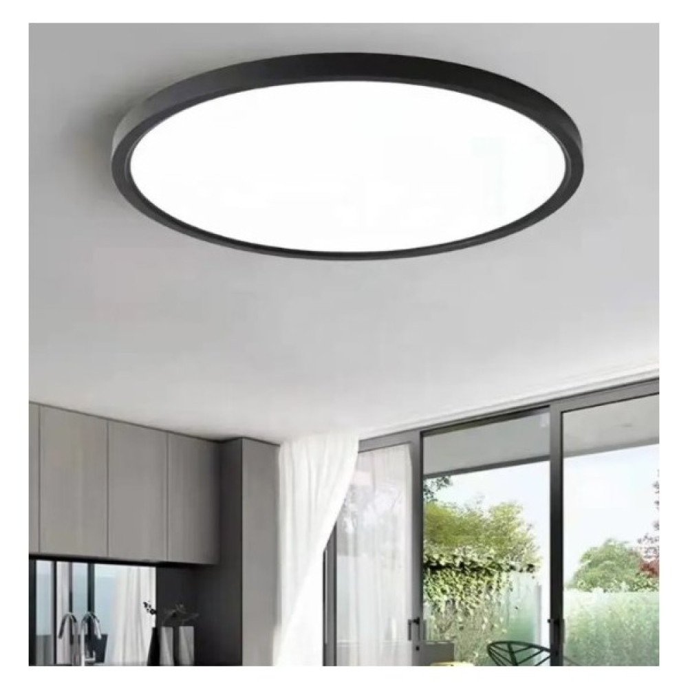 Lüxs Home 24W Büyük Siyah Kasa Renk Tavana Sıfır Plafonyer LED Armatür Avize Aplik Lambası Beyaz Işık 6500K Elektrik ve Aydınlatma Fiyatı
