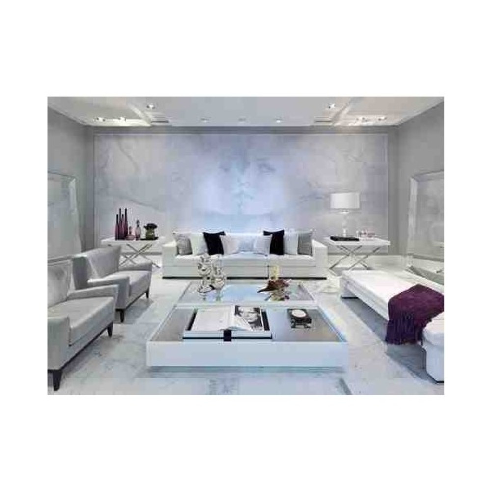 Luxury Villa Luxury 2 Adet Beyaz Lake Üstü Aynalı Orta Sehpa 100X100 Yükseklik 30CM Orta Sehpa Fiyatı