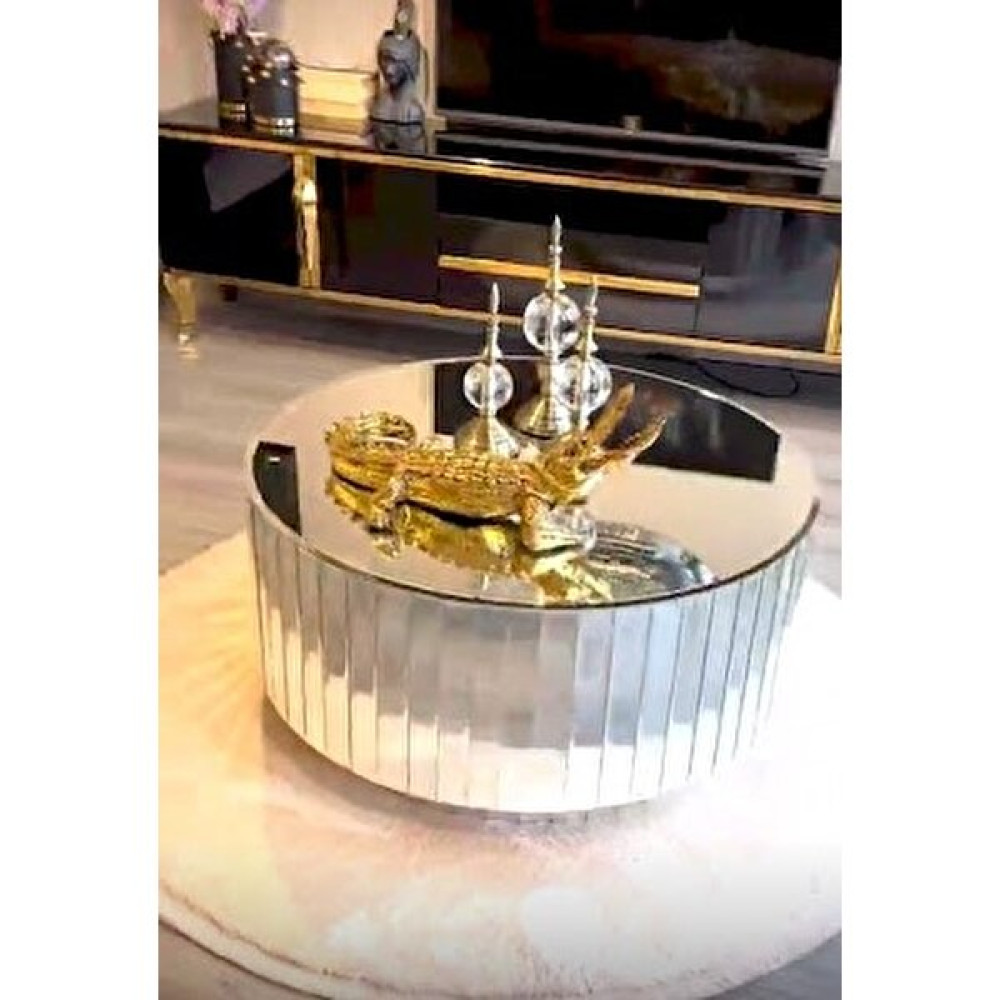 Luxury Villa Luxury Aynalı Orta Sehpa 80X80 Yükseklik 36 cm Orta Sehpa Fiyatı