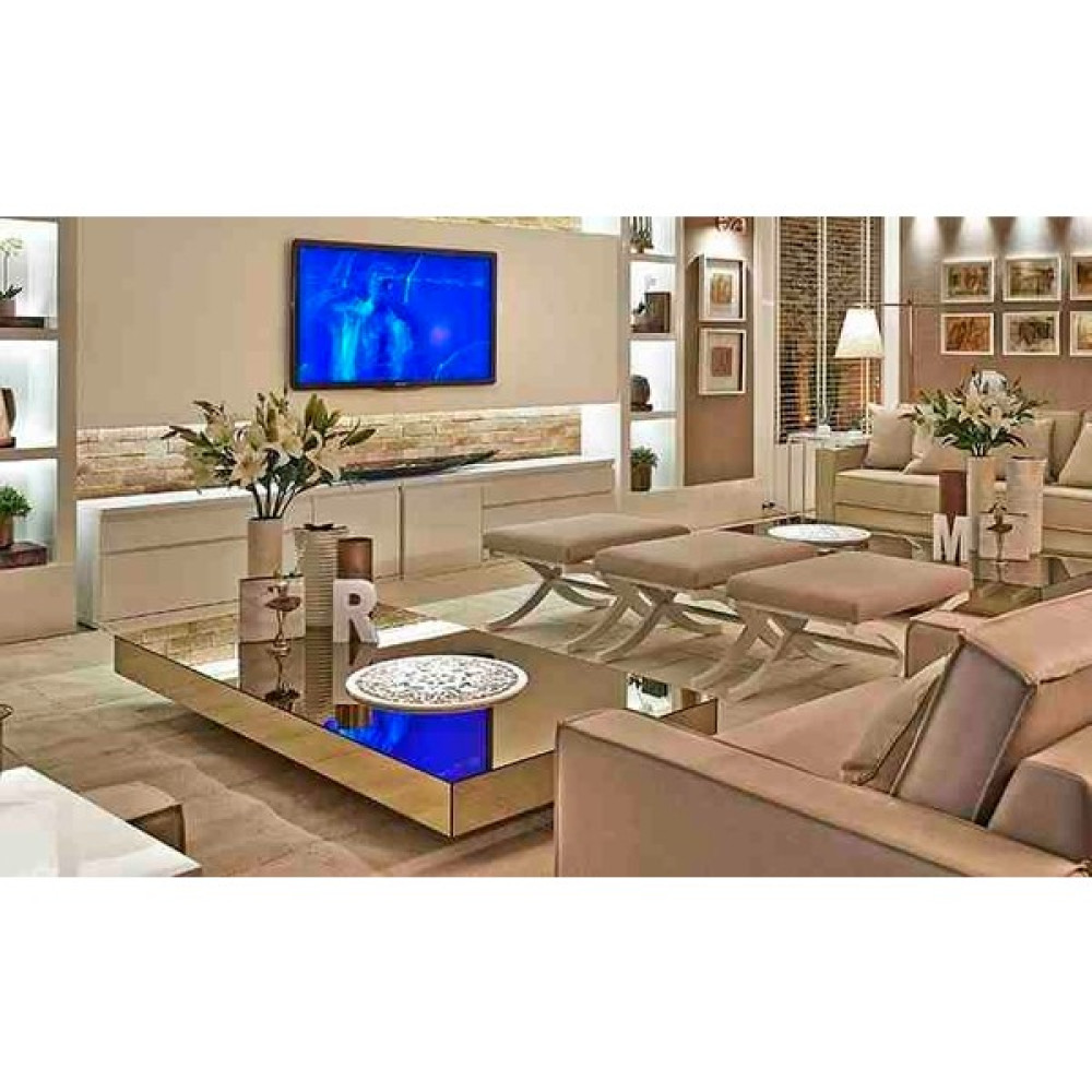 Luxury Villa Luxury Bronz Aynalı Orta Sehpa 80X160 Yükseklik 30CM Orta Sehpa Fiyatı