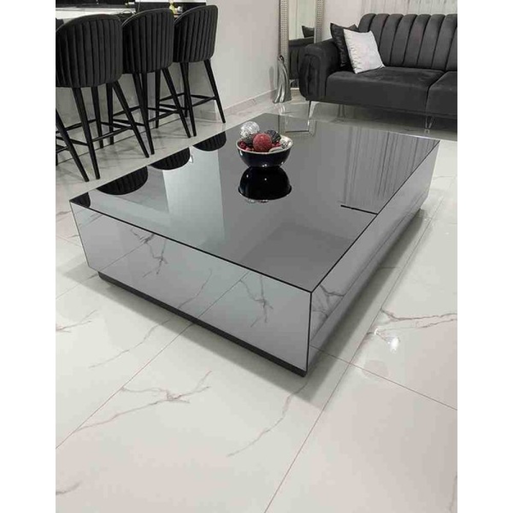 Luxury Villa Luxury Füme Aynalı Orta Sehpa 80X140 Ölçüsünde Yükseklik 35CM Orta Sehpa Fiyatı