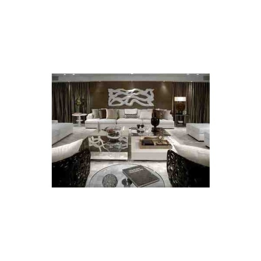 Luxury Villa Luxury Normal Aynalı 2 ADET Beyaz Lake 2 ADET TOPLAM 4 Parçadan Oluşan Orta Sehpa 160X160 Ölçüsünde Yükseklik 28CM Orta Sehpa Fiyatı