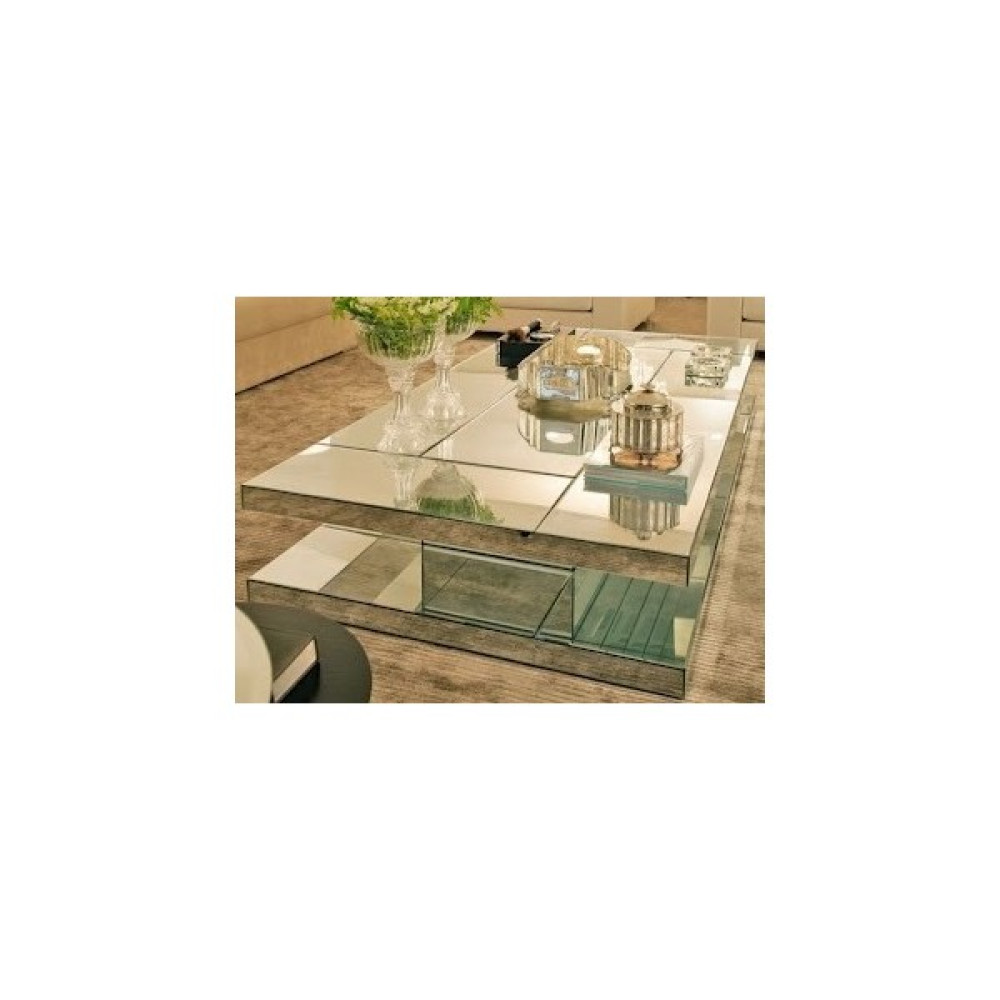 Luxury Villa Villa Aynalı Orta Sehpa 90 x 190 cm Orta Sehpa Fiyatı