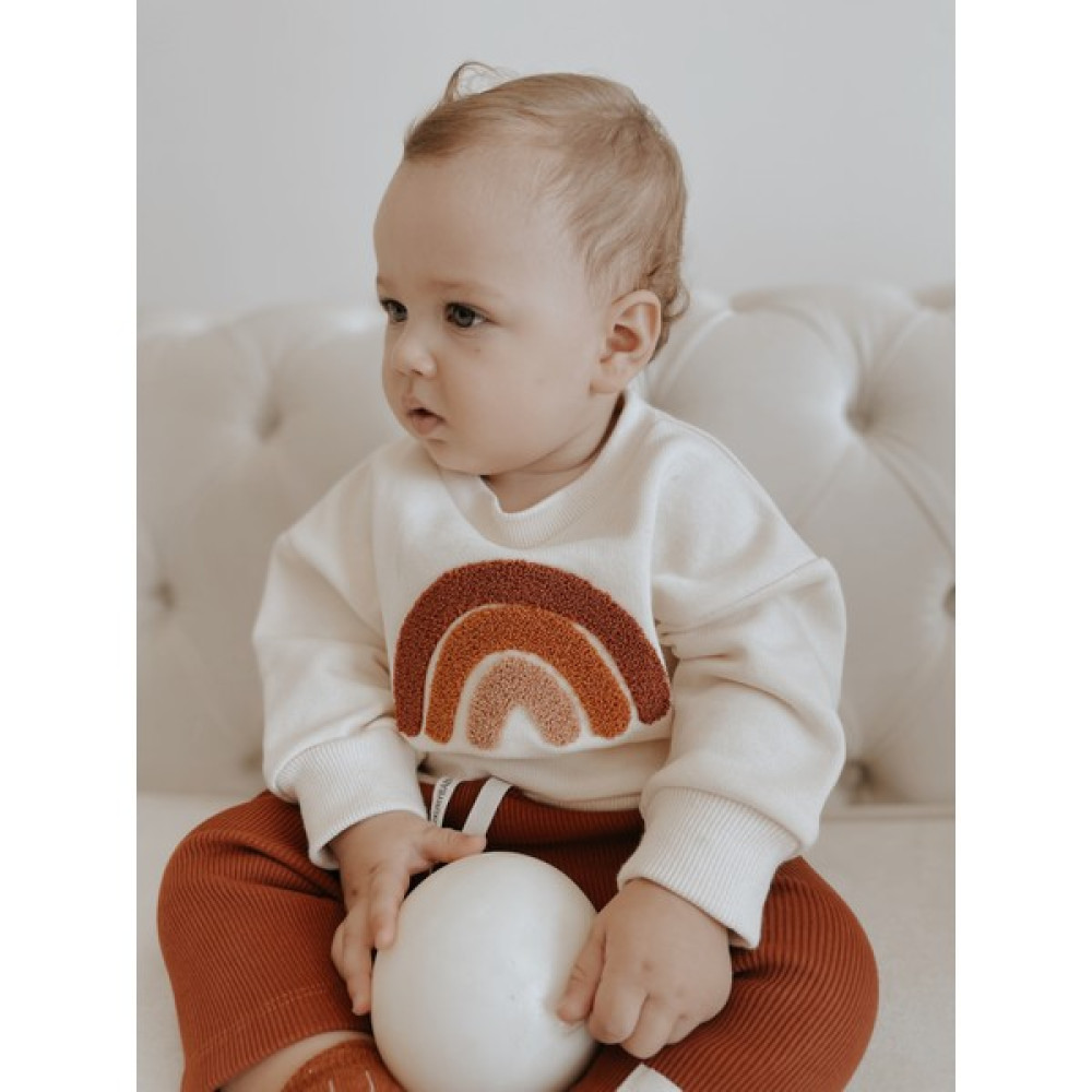 LuxuryBaby Gökkuşaklı Kiremit Bebek Takımı Bebek Giysi Takım Fiyatı