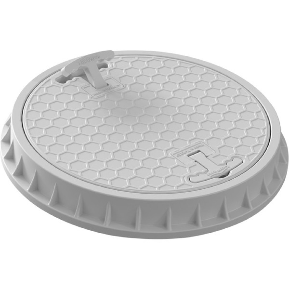Luxwares Ø 500 mm Yuvarlak El Tutamaklı Plastik Rögar Menhol Kapak ve Çerçeve Banyo Aksesuarları Fiyatı