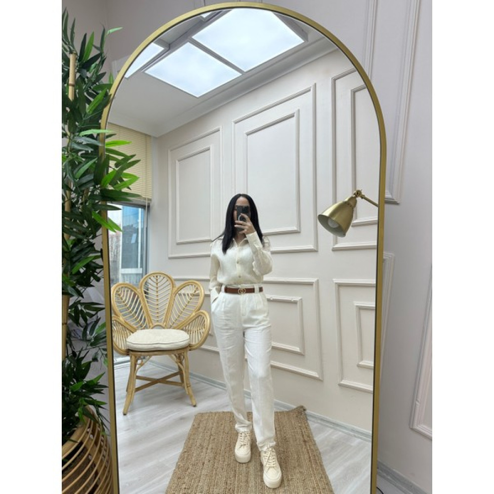 Luz Officiall Beyaz Keten Pantolon Bayan Jeans / Kot Pantolon Fiyatı
