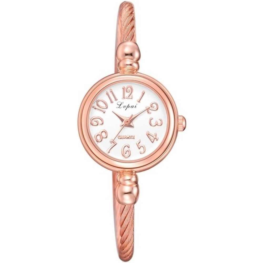Lvpaı Bayanlar Retro Yuvarlak Büyük Arama Alaşım Bükülmüş Ince Zincir Izle (P433ROSE Gold) (Yurt Dışından) - Rose Gold Kol Saatleri Fiyatı