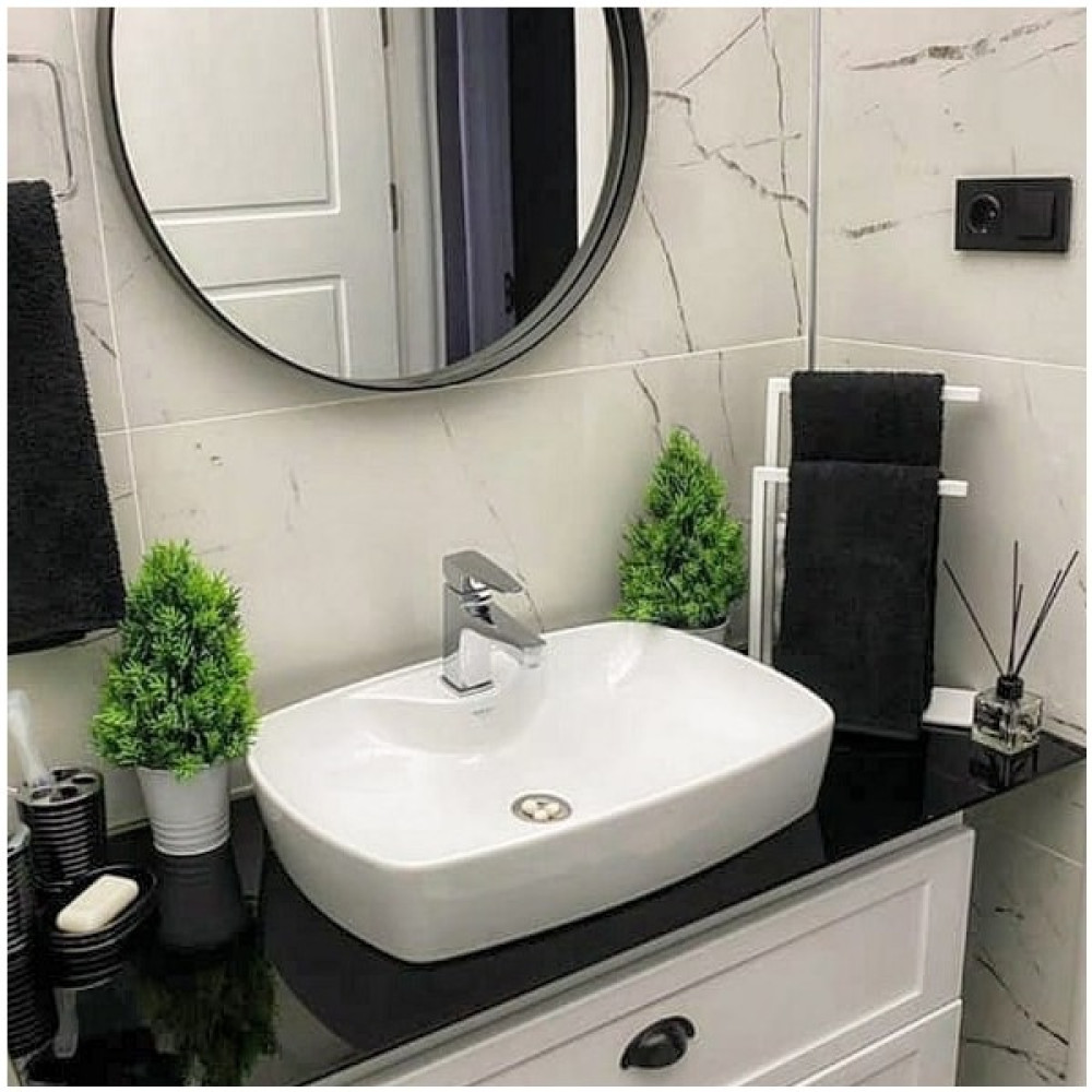 Lyla Concept Lotus Siyah Tezgahüzeri Havlu Askılığı ve Düzenleyici - Beyaz Banyo Askılık Fiyatı