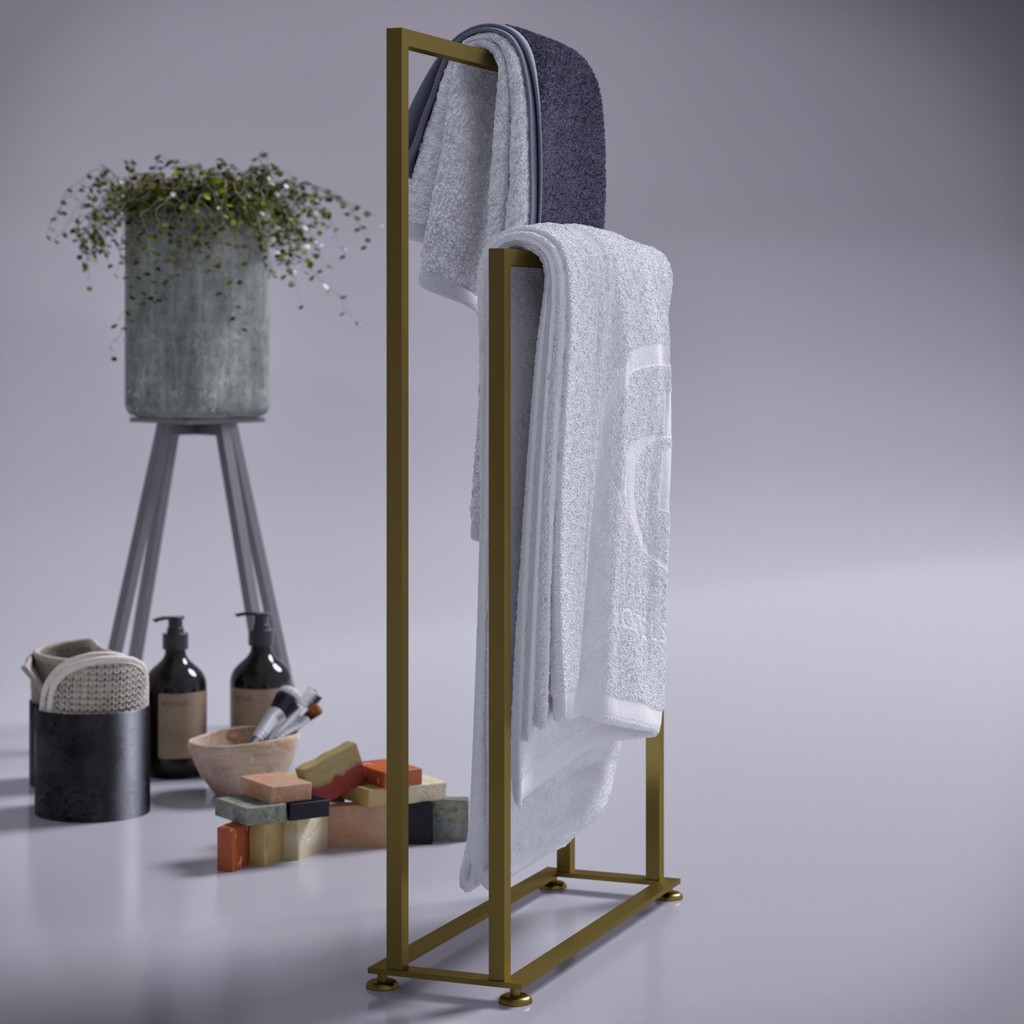 Lyla Concept Manolya Banyo Petek Altı Ikili Metal Havlu Kurutmalığı - Gold El / Yüz Havlusu Fiyatı