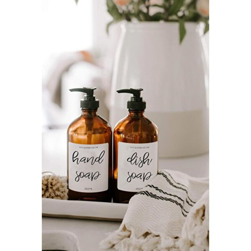 Lyn Home & Decor 2'li Amber Mutfak Için Etiketli Şişe 250 ml Sabunluk Fiyatı