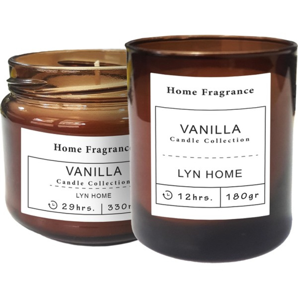 Lyn Home & Decor Ikili Amber Mum Beyaz Etiket - Renkli - 1 Adet Dekoratif Mum Fiyatı