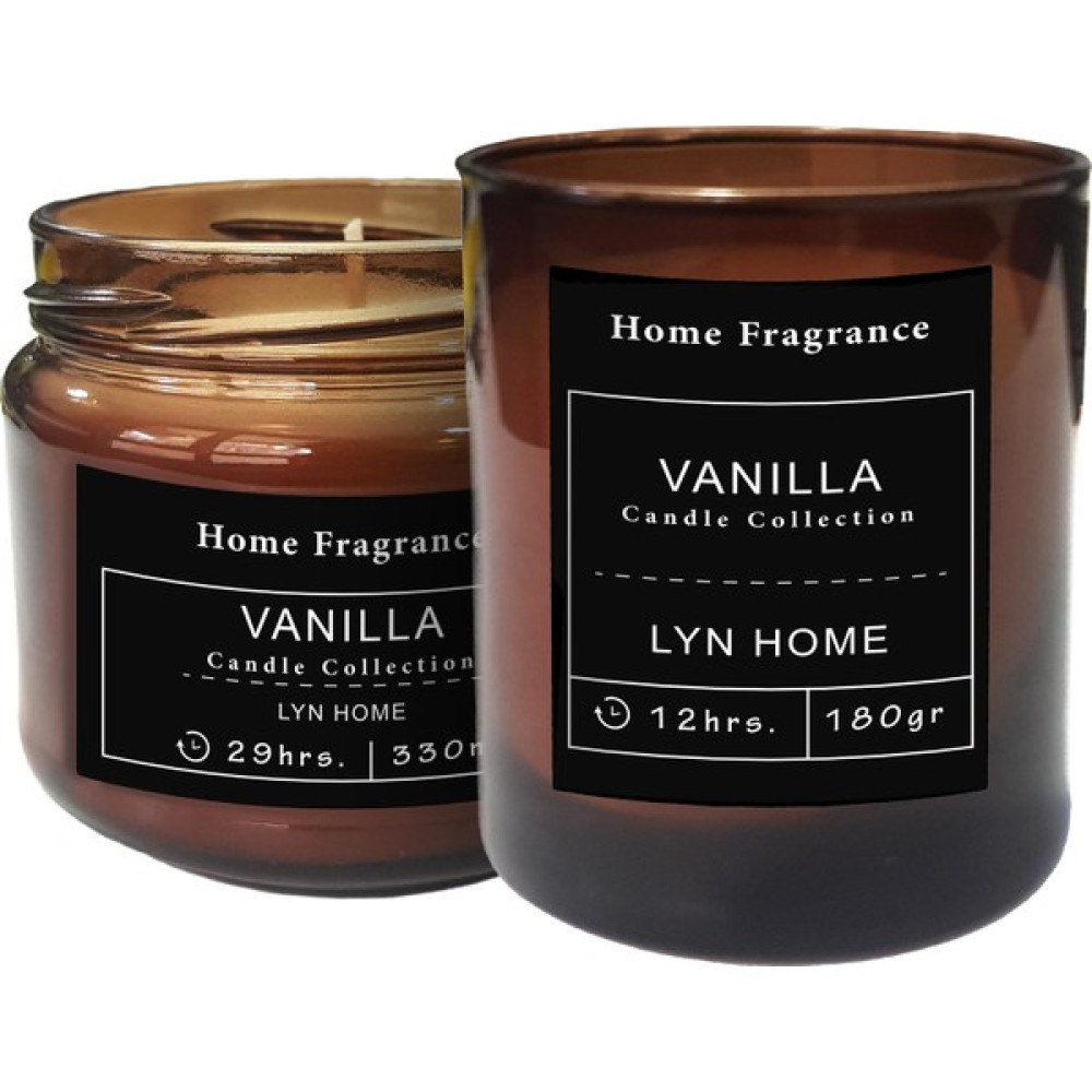 Lyn Home & Decor Ikili Amber Mum Siyah Etiket - Renkli - 1 Adet Dekoratif Mum Fiyatı