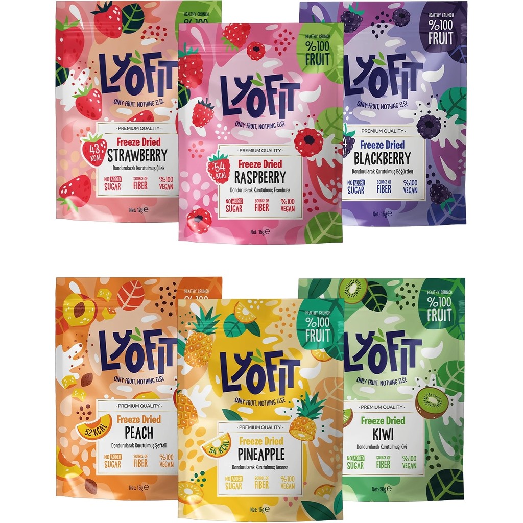 Lyofit Food Lyofit Hafif Atıştırmalık Seti 6'lı Organik Sertifikalı Ürünler Türkiye Menşeli Kuru Meyve Fiyatı