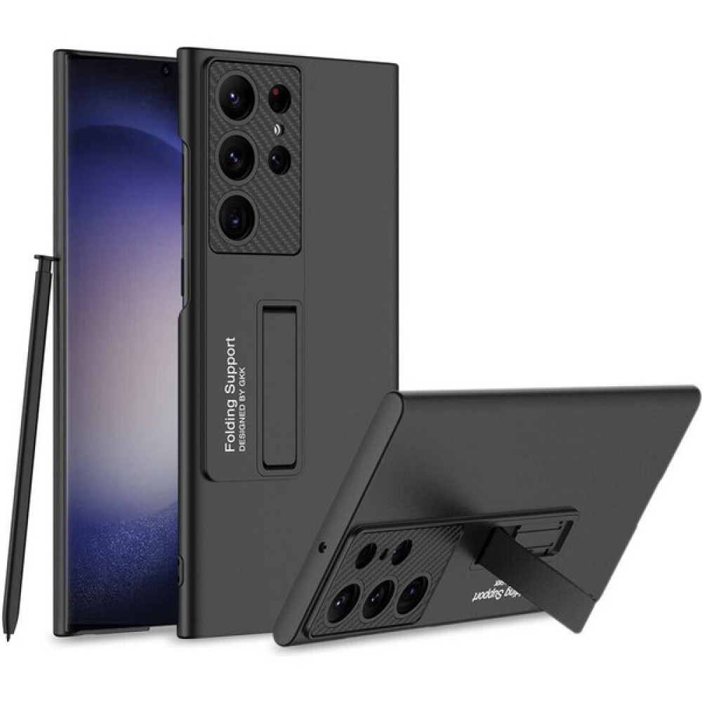 Lyon Tech Samsung Galaxy S24 Ultra Kılıf Standlı Ays - Siyah Cep Telefonu Kılıfı Fiyatı