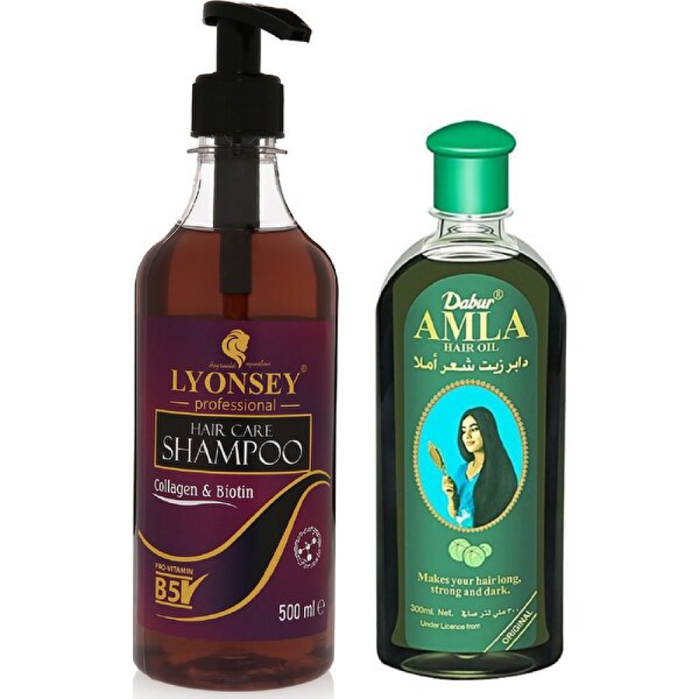 Lyonsey Biotin & Collagen Şampuanı 500 ml + Dabur Amla Saç Bakım Yağı 200 ml Şampuan ve Saç Kremi Fiyatı
