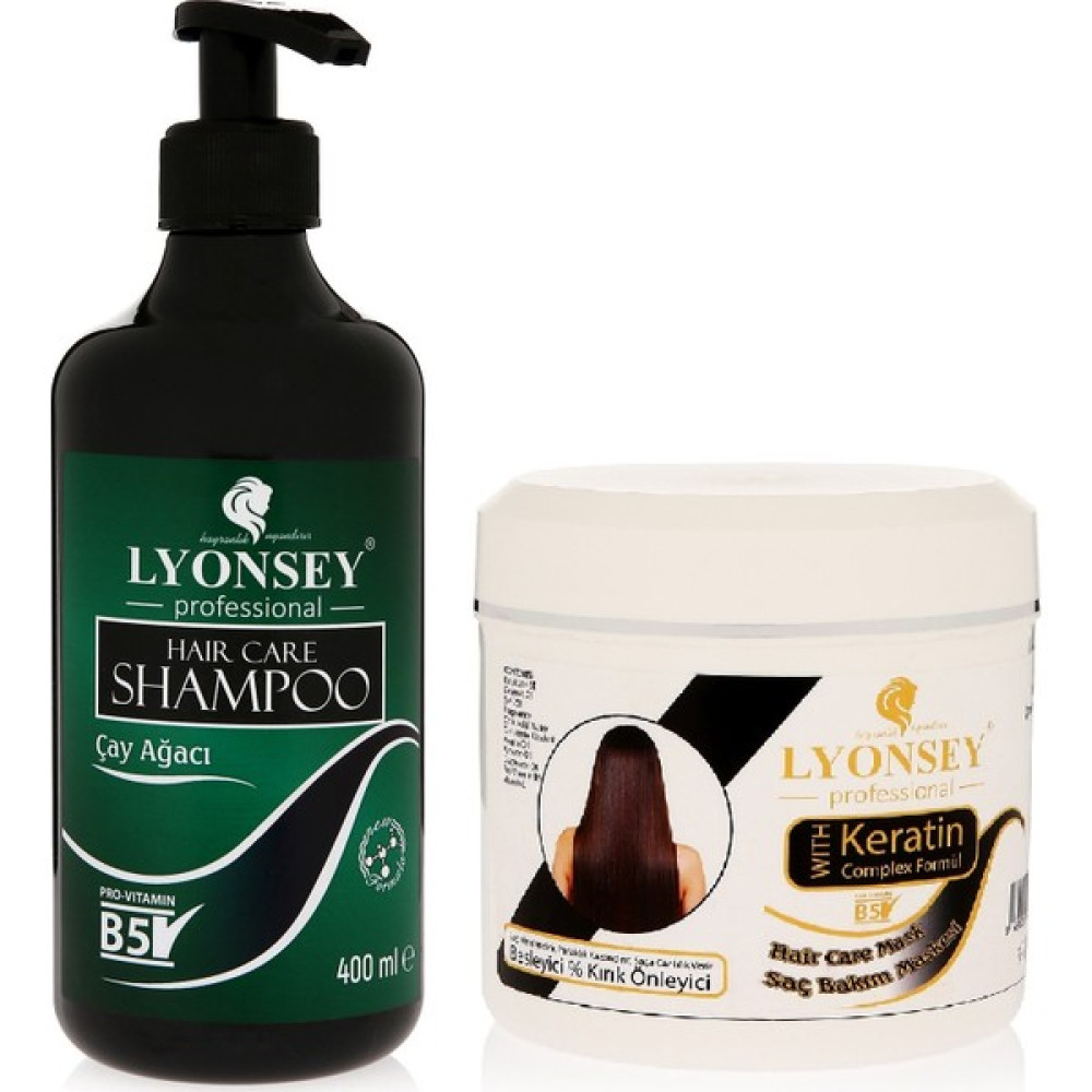 Lyonsey Çay Ağacı Şampuanı 400 ml + Keratin Komplex Saç Maskesi 500 ml Oto Boyaları Fiyatı