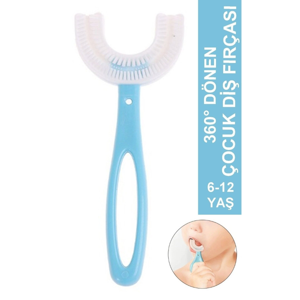 Lyra Professional U Şeklinde Pratik Çocuk Diş Fırçası 6-12 Yaş Mavi Bebek Diş Fırçası Fiyatı