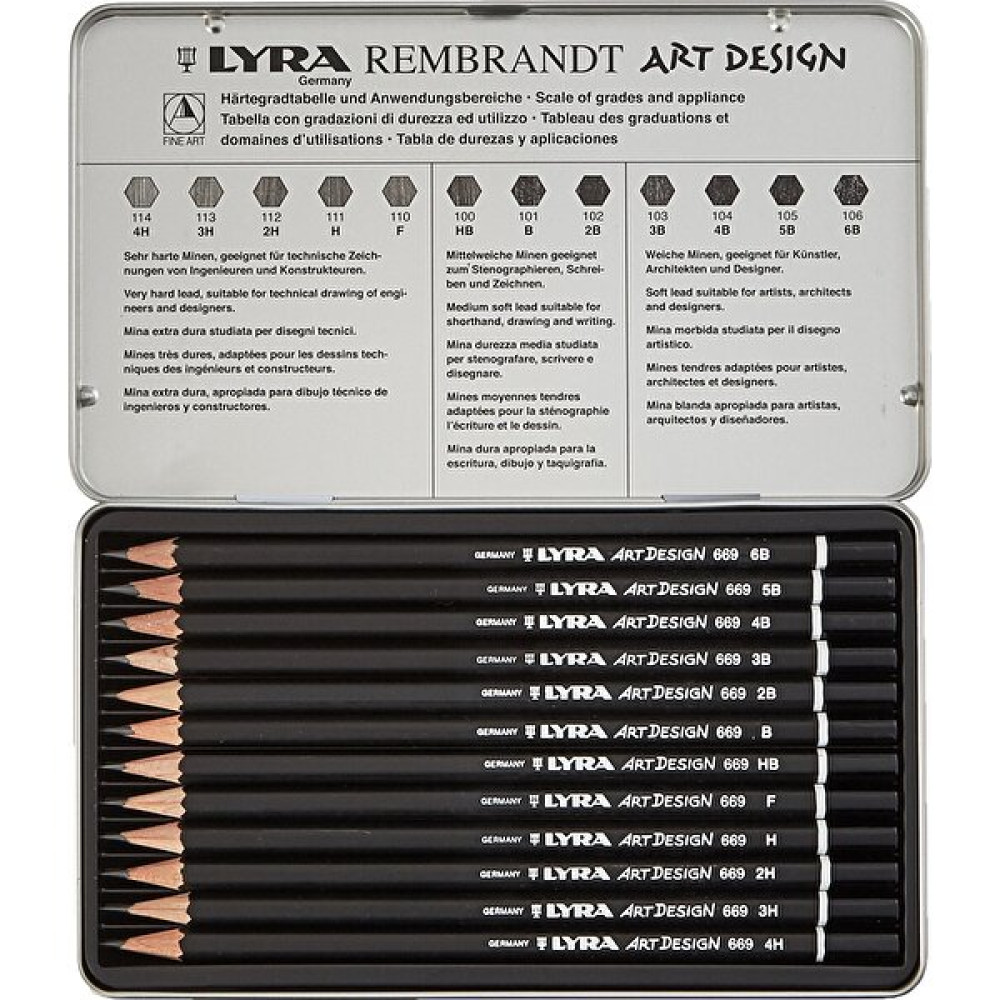 Lyra Rembrant Art Design Dereceli 12'li Çizim Kalemi Sanatsal Malzemeler Fiyatı