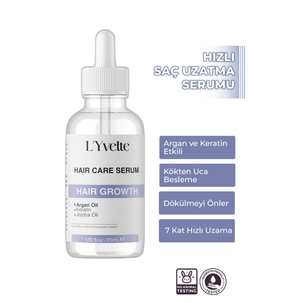 LYvette Hızlı Saç Uzatma Serumu Argan Ve Keratin Özlü Dökülme Karşıtı Saç Bakım Maskeleri & Serumlar & Spreyler Fiyatı