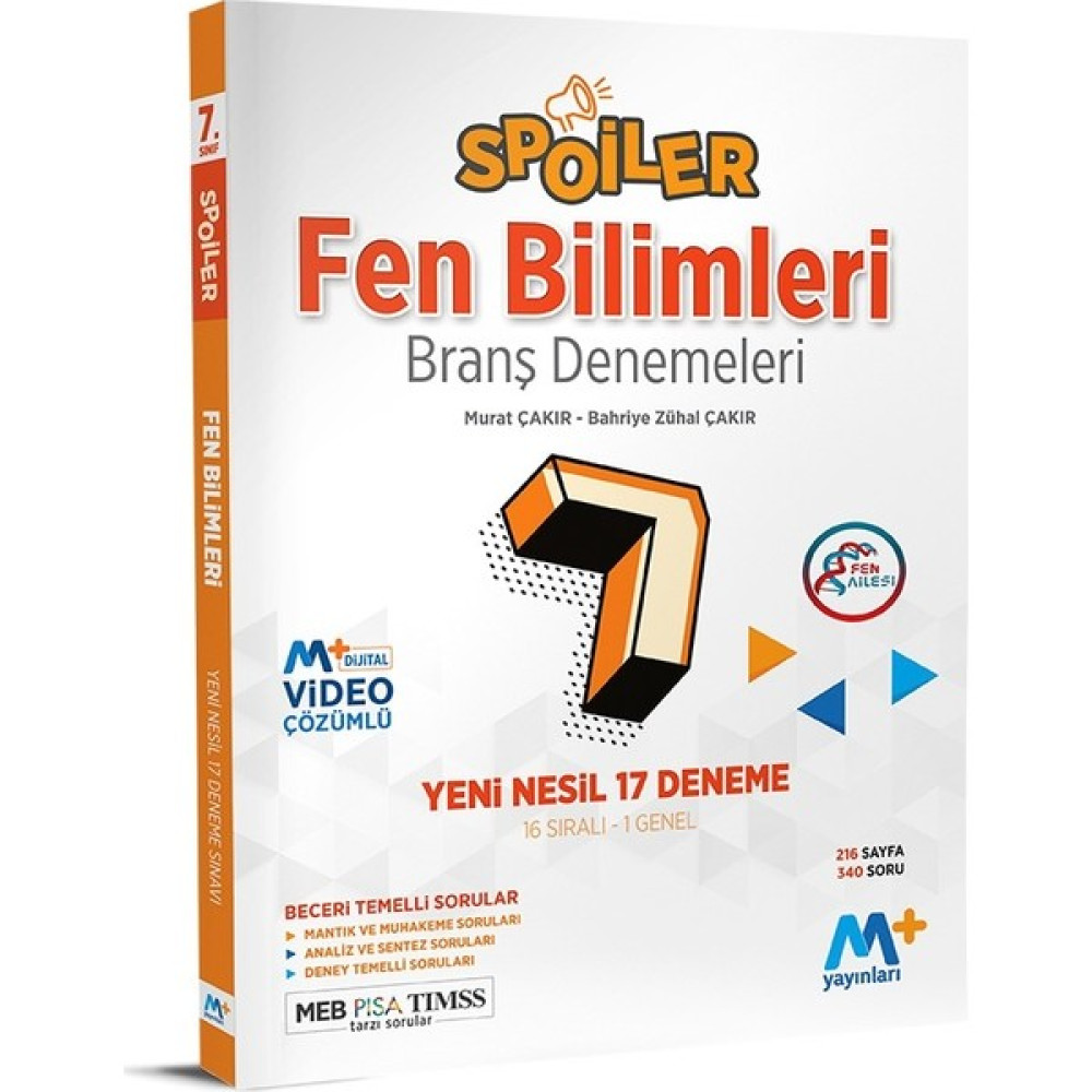 M+ 7. Sınıf Spoiler Fen Bilimleri Denemesi-17 Deneme Fen - Bilişim ve Teknoloji Fiyatı