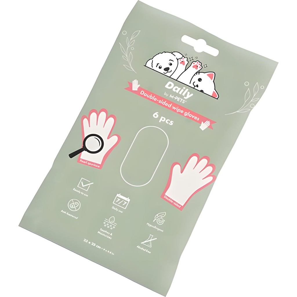M-Pets Daily Çift Taraflı Günlük Temizleme Eldiveni 6lı Diğer Fiyatı