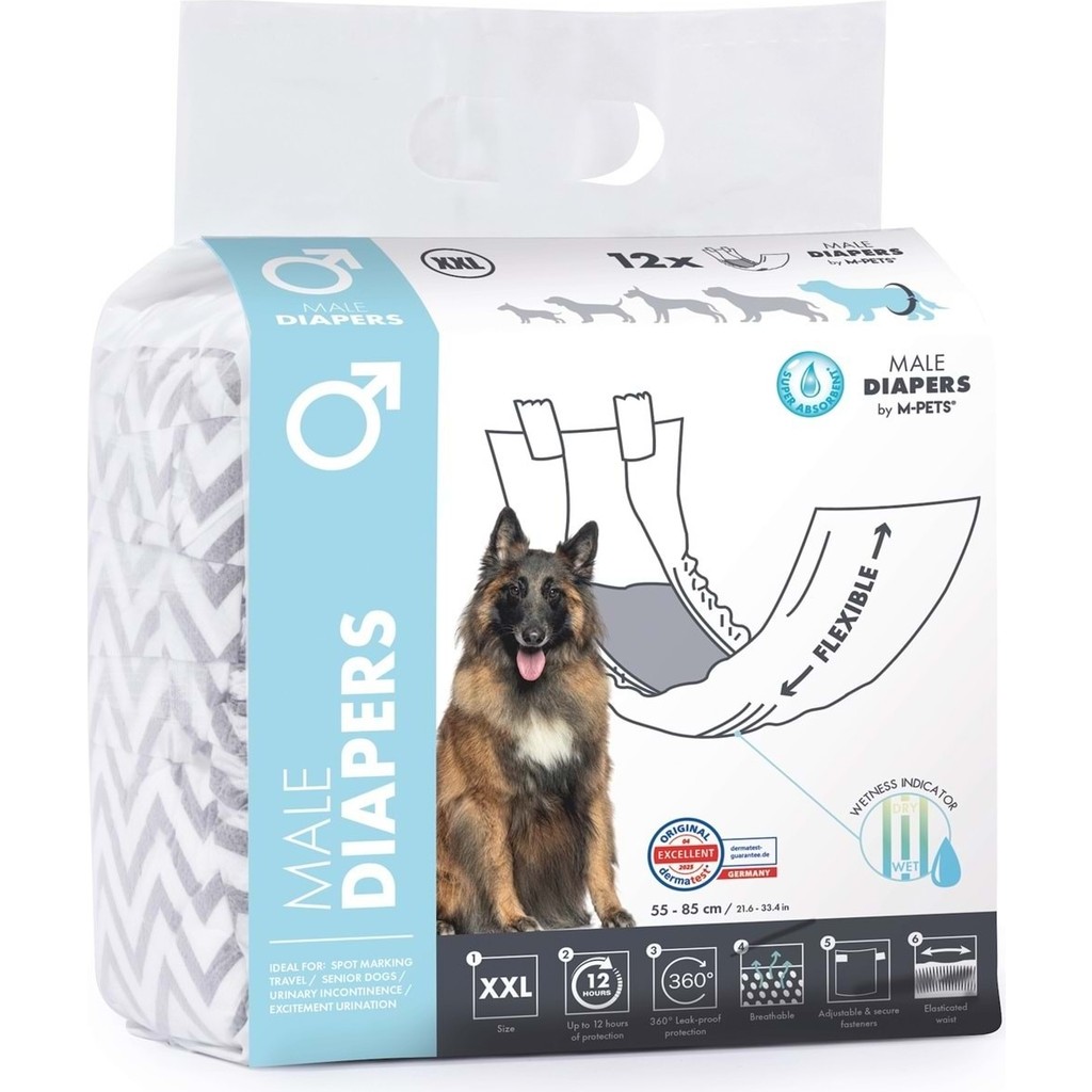 M-Pets Dıapers Erkek Köpekler Için Külot (Xxl) 12Lİ Diğer Fiyatı