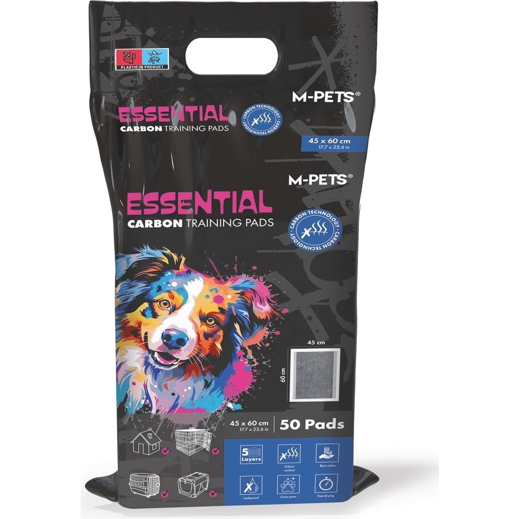 M-Pets Essentıal Carbonlu Yapışkanlı Çiş Pedi 45X60CM 50Lİ Evcil Hayvan Ürünleri Fiyatı