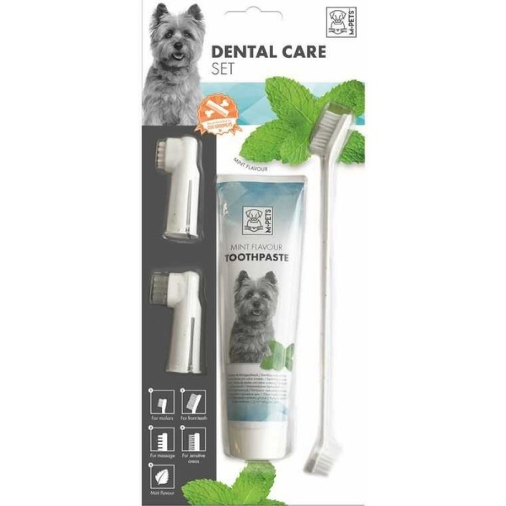 M-Pets M-Pets Köpekler Için Naneli Diş Macunu+Fırça Seti Evcil Hayvan Ürünleri Fiyatı
