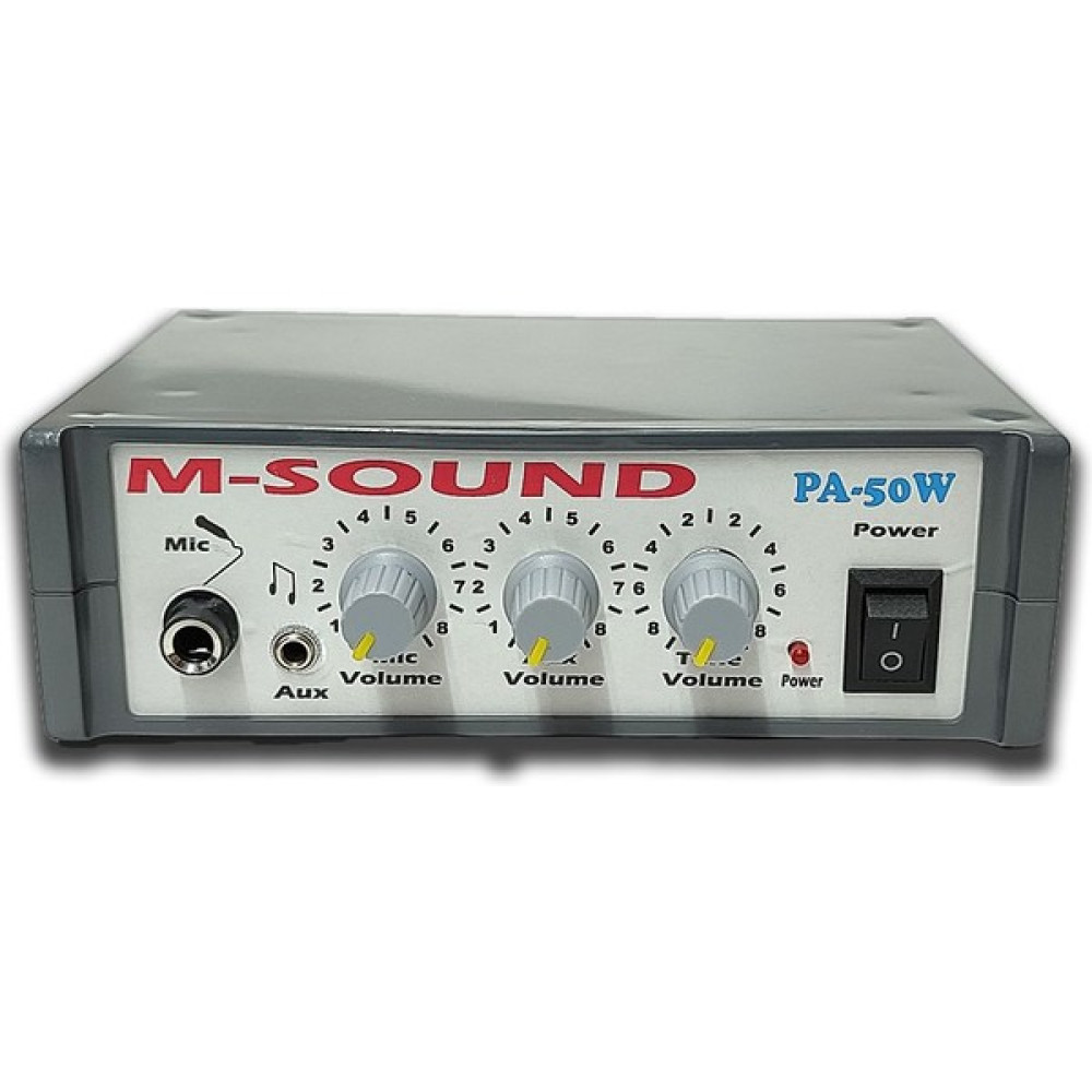M-Sound Msound PA-50W 12 Volt 50 Watt Mikrofon - Aux Girişi Pazarcı Anfisi Oto Hoparlörleri & SubWoofer Fiyatı