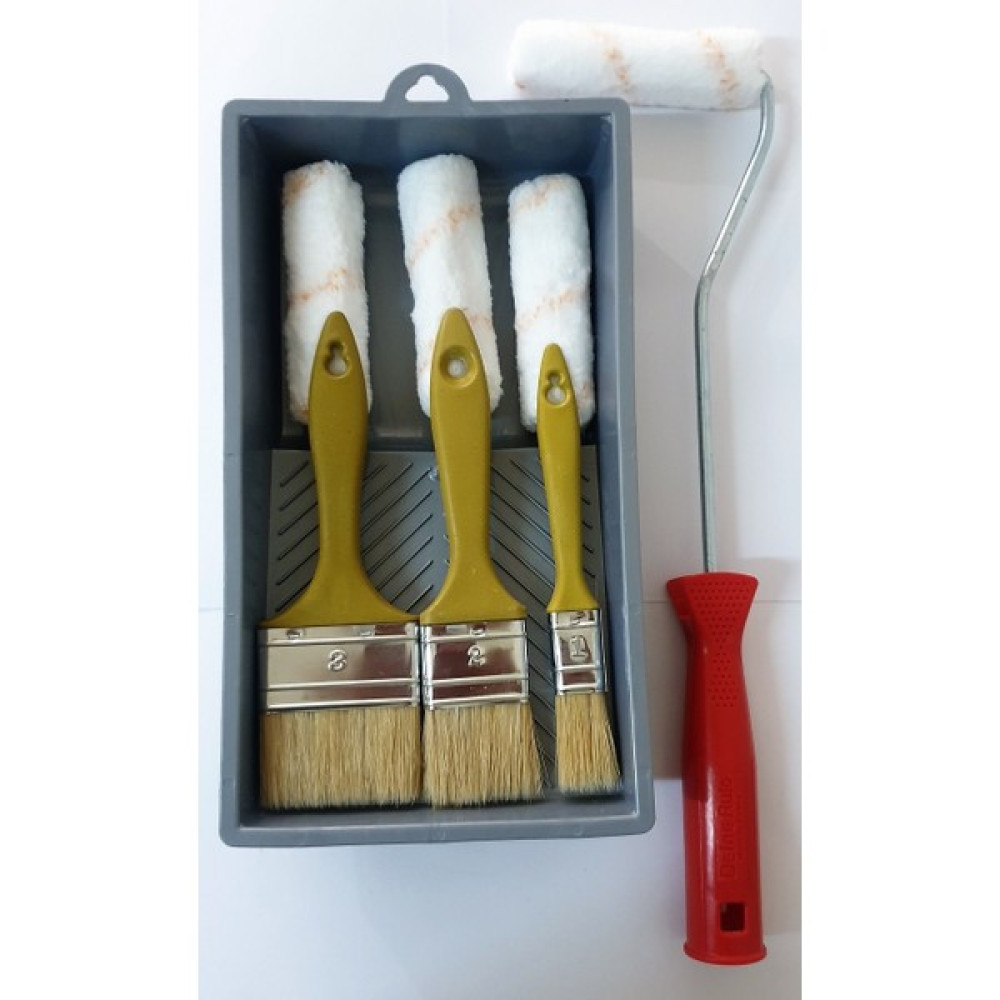 M1 Art Boya Seti 8li Parmak Rulo 10 cm ,yedek Başlık 3 Ad,boya Fırcası 3 Ad,uygulama Tavası Boya Malzemeleri Fiyatı
