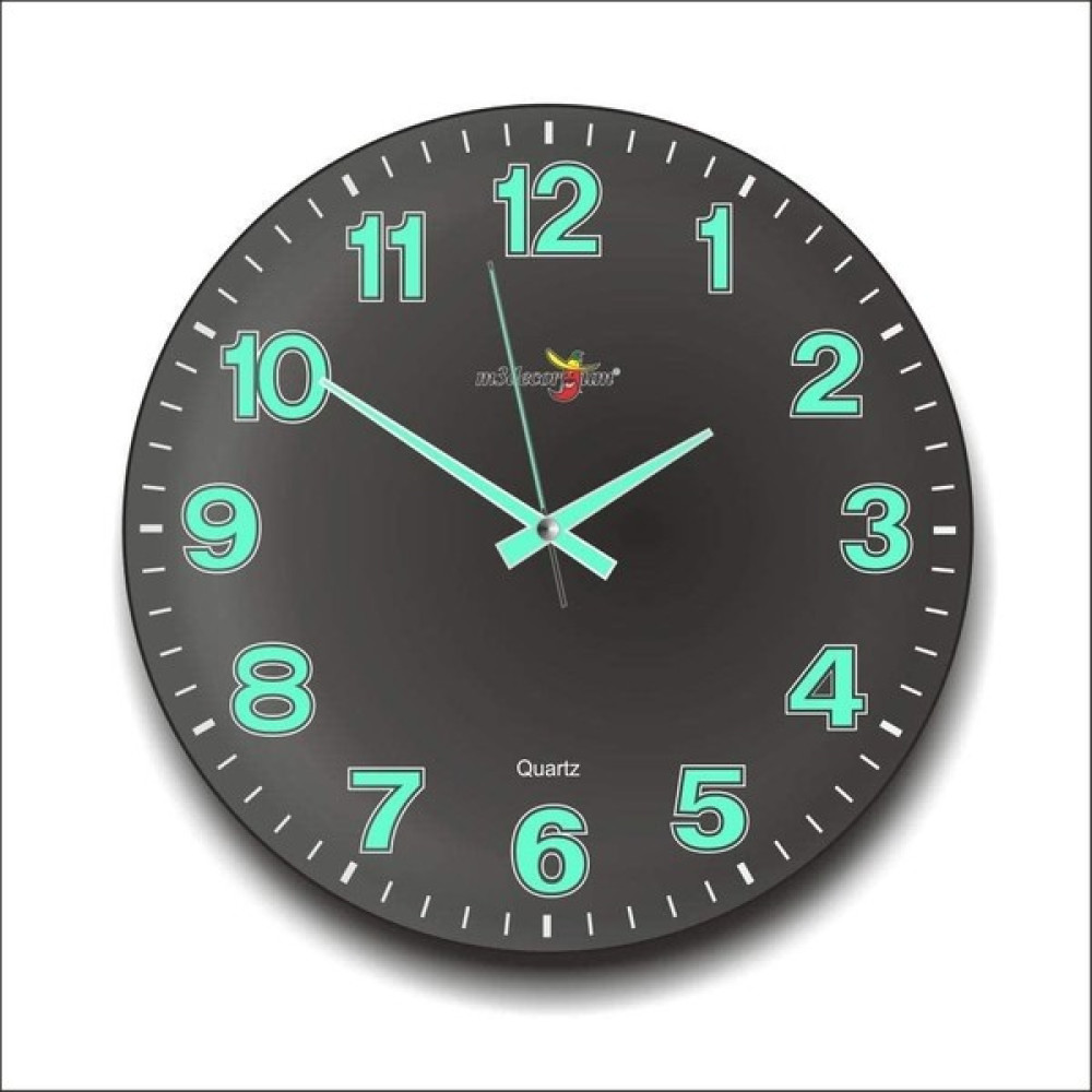 M3 Decorium Siyah Zeminli Bombe Camlı Gece Parlayan Fosforlu 35CM Duvar Sa... Dekoratif Saat Fiyatı