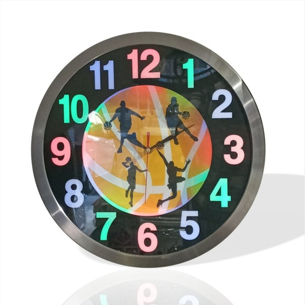 M3 Decorium Tüm Gece Karanlıkta Görünen Işıklı Fosforlu LED Lambalı 40 cm Metal Aluminyum Kasa Camlı Duvar Saati Dekoratif Saat Fiyatı