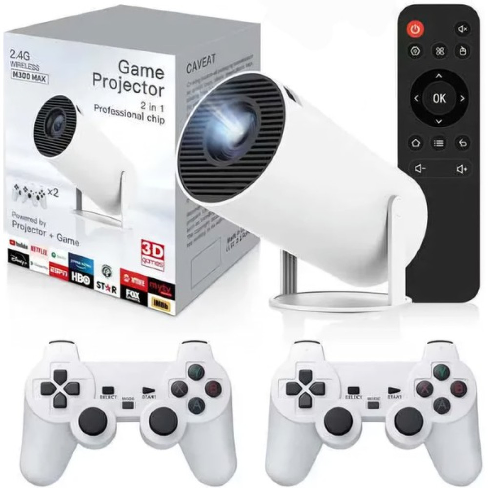 M300 Max Full Hd 4K Taşınabilir Android Box Oyun Konsolu Projektör 2 Kol 30.000 Oyun Yüklü Ev Sinema Receiverları Fiyatı