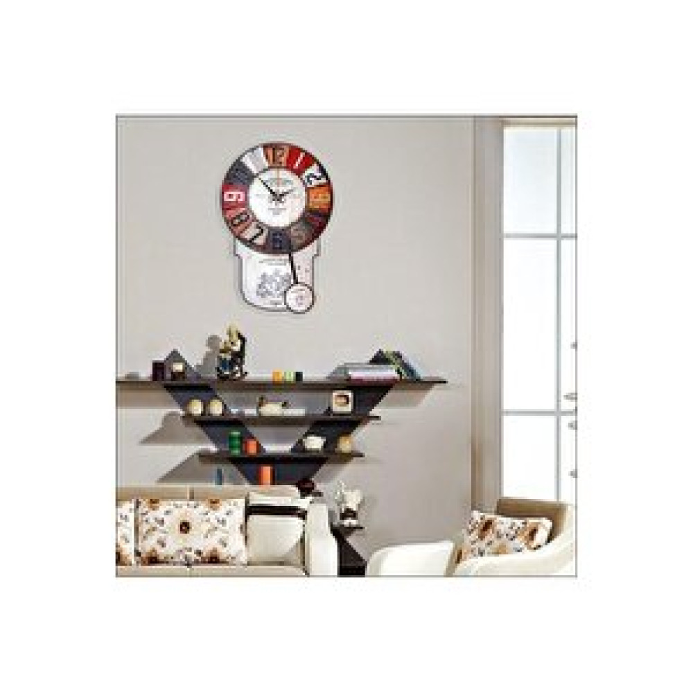 M3decorium 46 Cm Büyük Sarkaçlı Renkli Dart Desenli Görünümlü Duvar Saati Dekoratif Saat Fiyatı