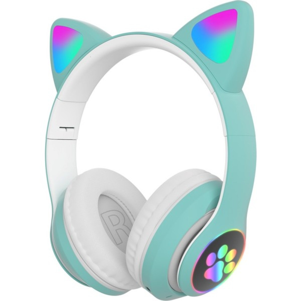 M90 Kart Girişli Kedi Bluetooth Kulaklık Yüksek Ses Akıllı LED Kulaklık + 12 Saat Fazla Şarj - Yeşil Bluetooth Kulaklık Fiyatı