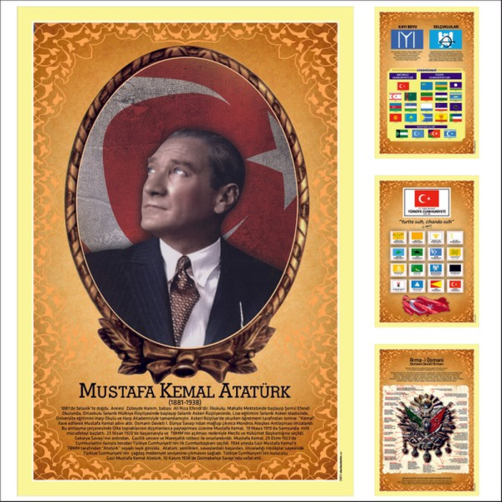 Maben Türk Büyükleri Poster Seti 35 x 50 cm 30'lu Okul Malzemeleri Fiyatı