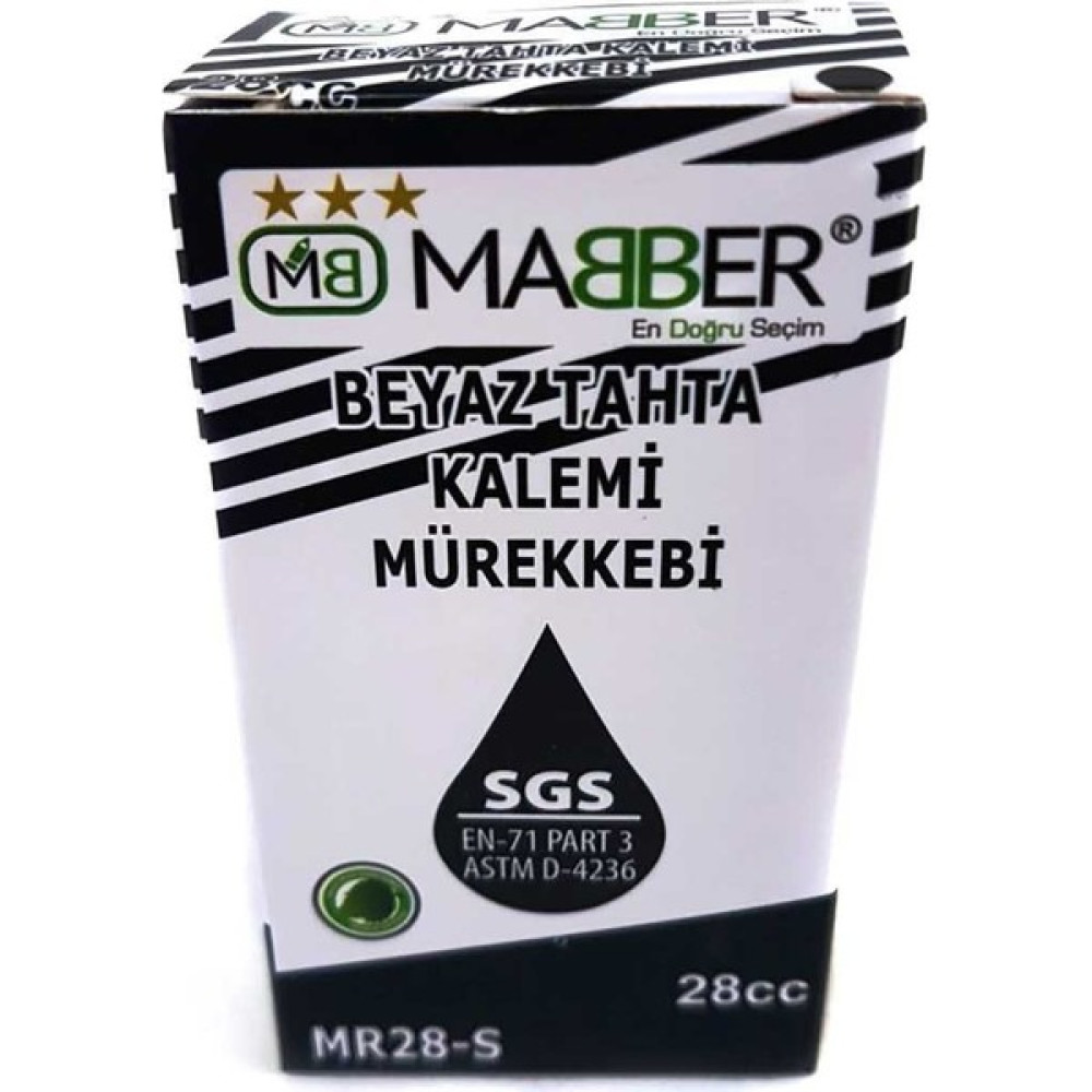 Maber Beyaz Tahta Kalem Mürekkebi 28CC Siyah Kalem Kartuşu & Mürekkebi Fiyatı