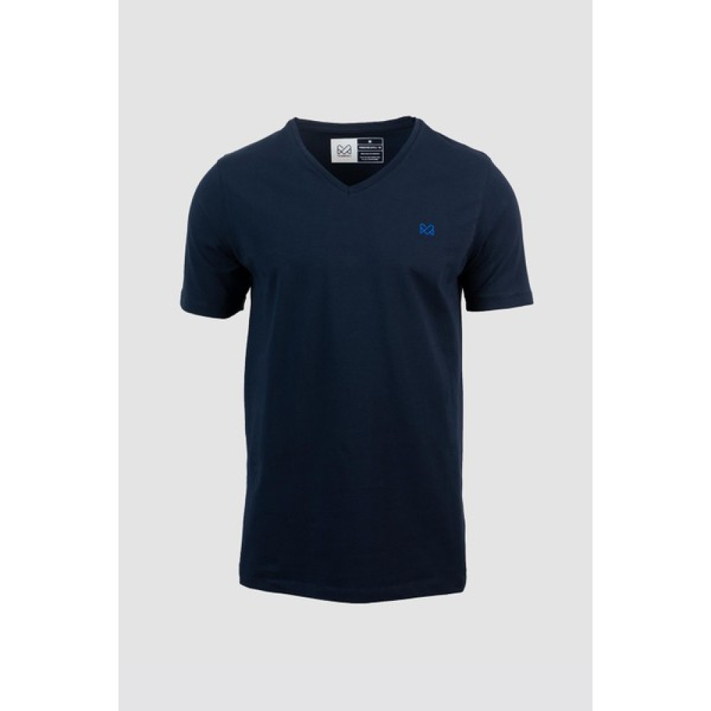 Mabross Erkek Lacivert Pamuklu Likralı V-Yaka Slim Fit T-Shirt Erkek T-shirt Fiyatı