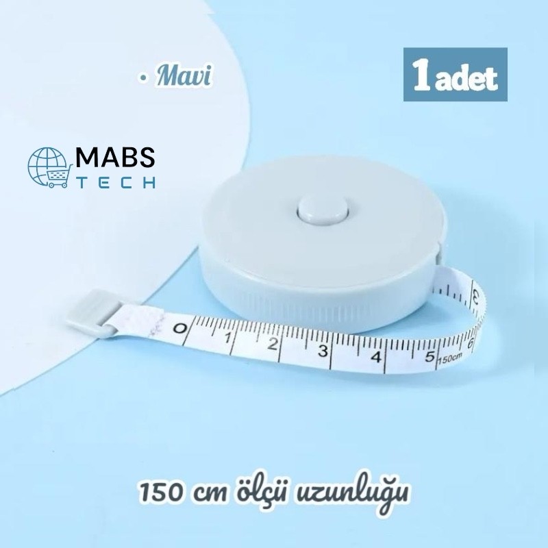Mabs Tech 150 cm Tek Tuşla Otomatik Saran Soft Renk Plastik Mezura - 1 Adet Pudra Pembe - Buz Mavisi Diğer Fiyatı