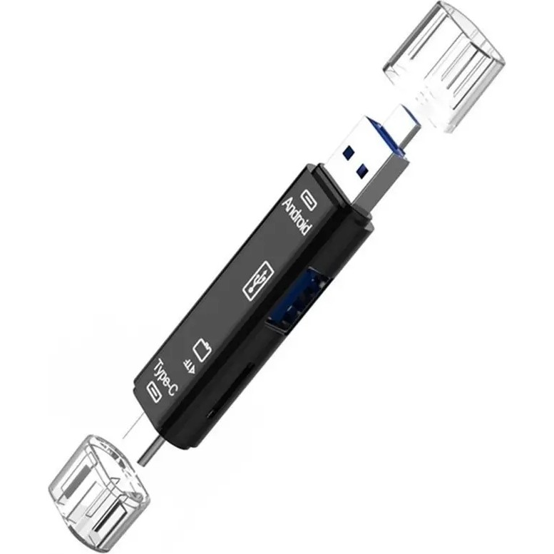 Mabs Tech 5 In 1 Çok Fonksiyonlu USB 2.0 Micro Sd Kart Okuyucu - Usb/micro Usb/type-C Çıkışlı, Otg Çevirici - Siyah Bilgisayar Çevirici ve Adaptörü Fiyatı