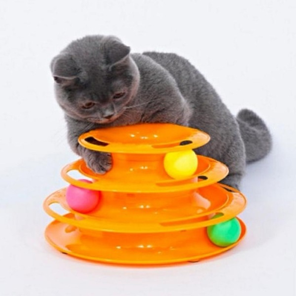 Mabs Tech Üç Katlı Kedi Oyuncağı Seti Eğlenceli Döner Top Yakalama Kulesi Etkileşimli Tower Of Tracks - Çok Renkli Evcil Hayvan Ürünleri Fiyatı