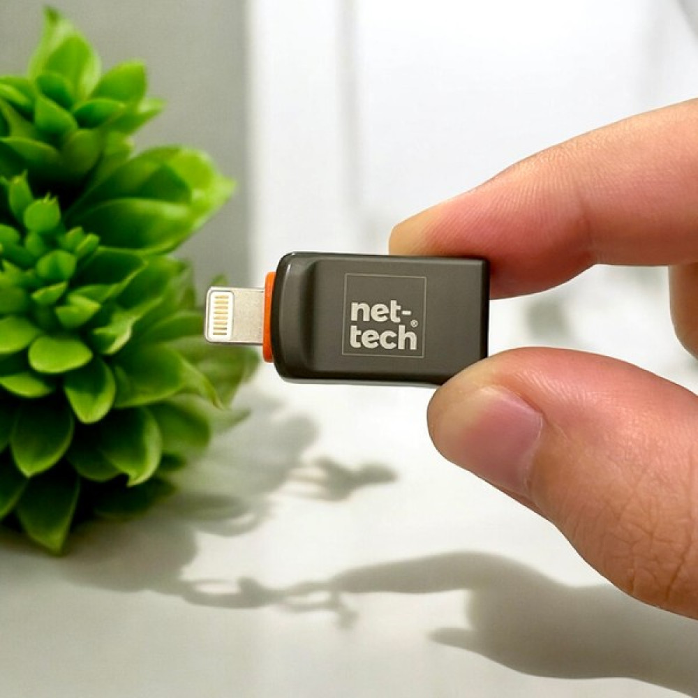 Mabs Techs Nettech Apple iPhone iPad Uyumlu Dönüştürücü - USB 3.0 To Lightning OTG Çevirici Adaptör - Fotoğraf Video Yedekleme, Dosya Aktarımı [Mfi... Klasör Fiyatı
