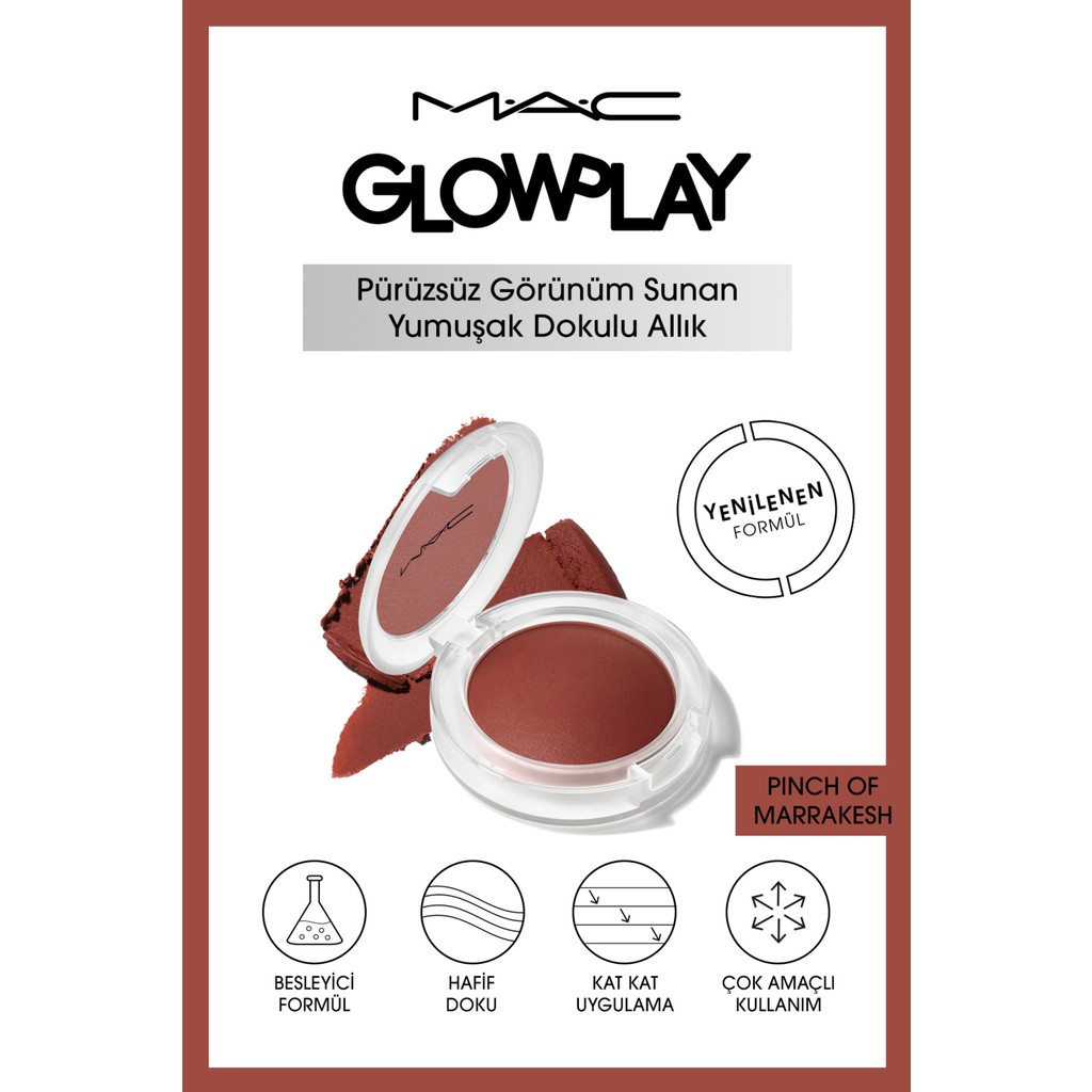 Mac Glow Play Yumuşak Dokulu Allık PINCH OF MARRAKESH Pürüzsüz Görünüm Sunan Yenilenen Formül Allık Fiyatı