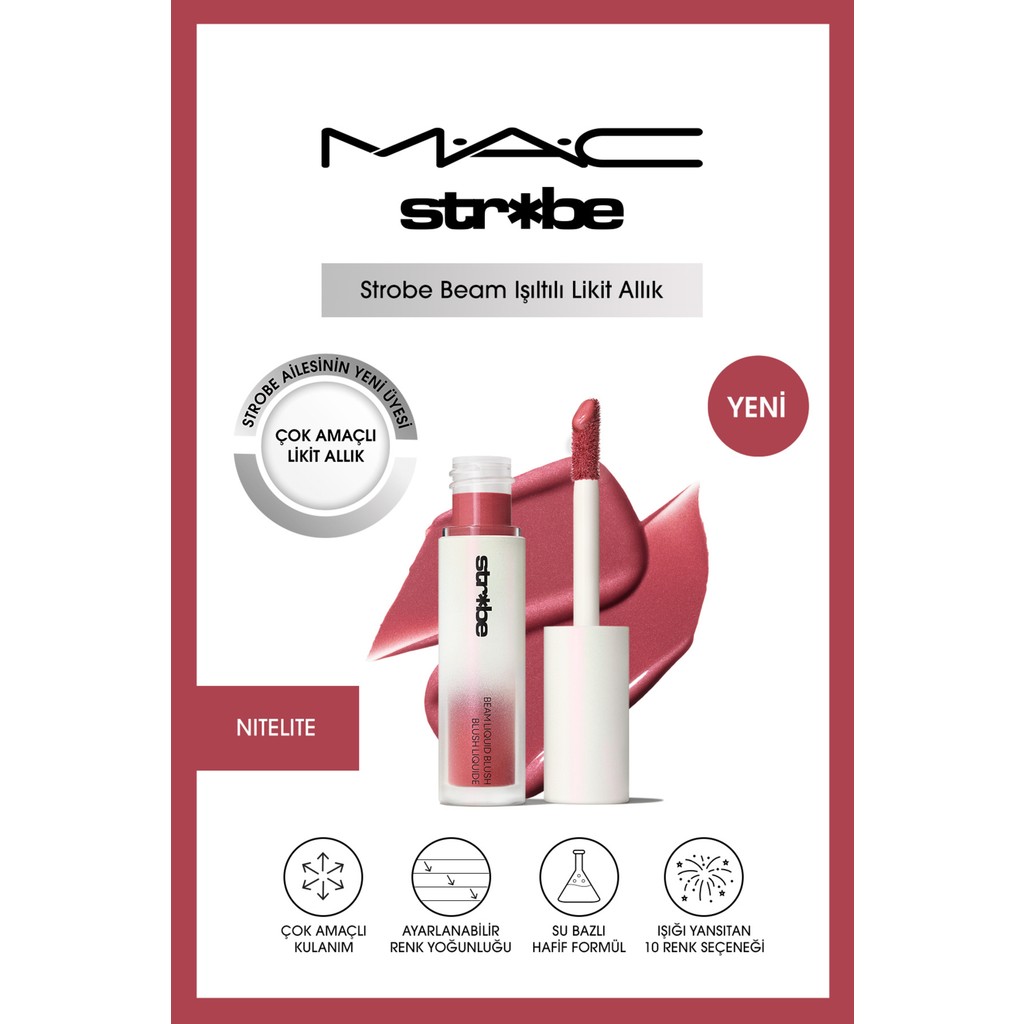 M.A.C Strobe Beam Işıltılı Çok Amaçlı Likit Allık - Nitelite 4.3 ml Allık Fiyatı