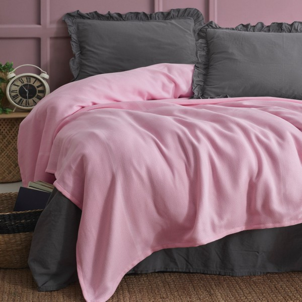 Macas Home Luna Model Pembe Çift Kişilik Pike 205 x 235 cm Pike & Pike Takımı Fiyatı