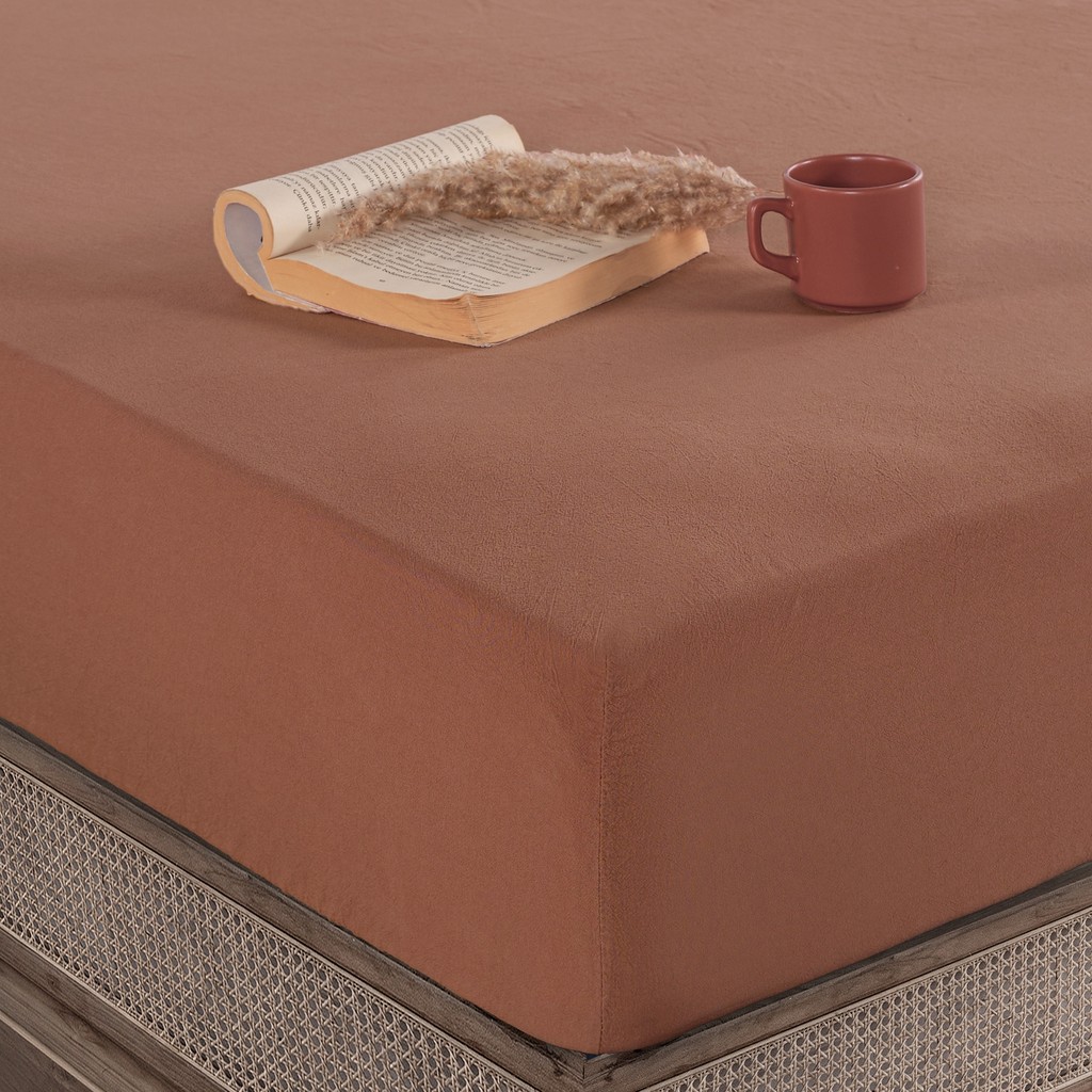 Macas Home Mocca Mousse %100 Pamuklu Yıkamalı Tek Kişilik Lastikli Çarşaf 100*200 - Mocha - 100 x 200 Çarşaf Fiyatı